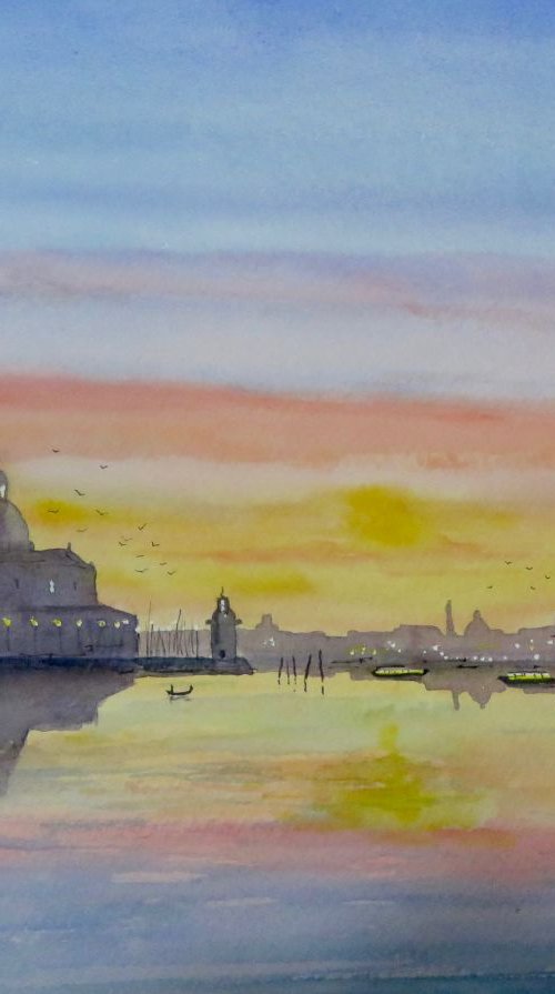 San Giorgio Maggiore in Venice at Sunset by Brian Tucker