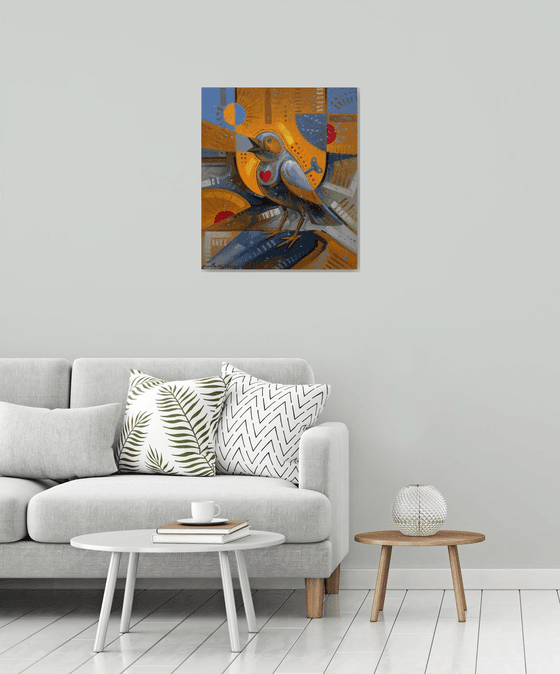 The bird sings