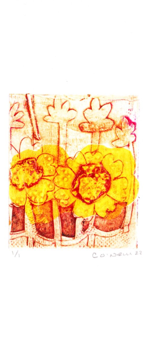 Mini Fantasy Garden Orange and Yellow by Catherine O’Neill