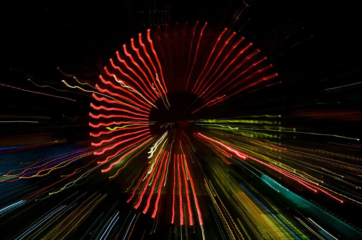 Geometric Cityscapes Photograph By Marc Ehrenbold, 40 X 26", Starburst London Eye, Original Artwork