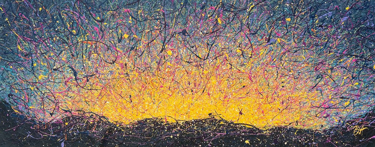  Beneath The Golden Veil By Bogdana Antoniuk, 63 X 24, Artwork For Sale On Artfinder