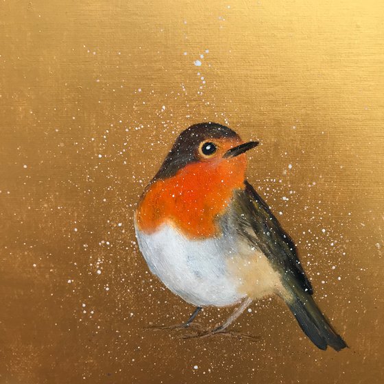 Robin Redbreast ~ on Gold