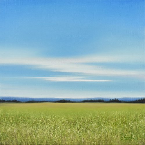 Countryside View - Blue Sky Landscape by Suzanne Vaughan
