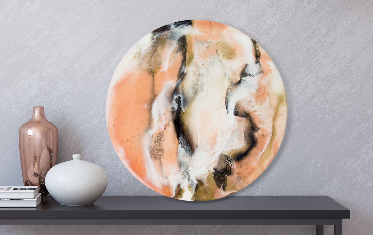 Abstract Painting By Milena Gaytandzhieva, 16 X 16", Romance 2, Original Artwork