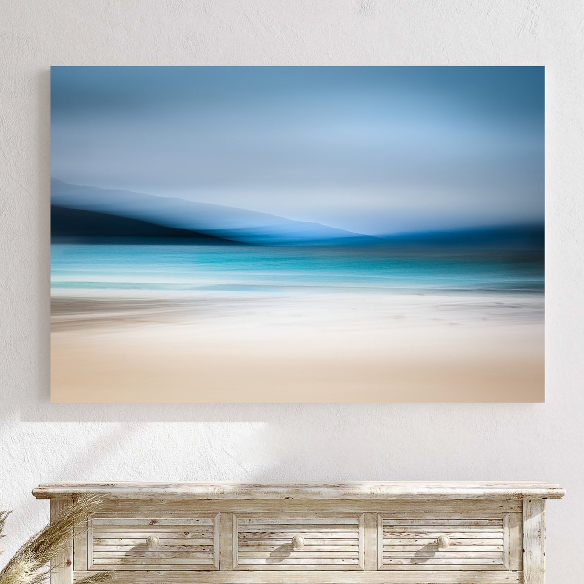 Impressionistic Landscape Photograph By Lynne Douglas, 64 X 44", Luskentyre Mystery, Original Artwork