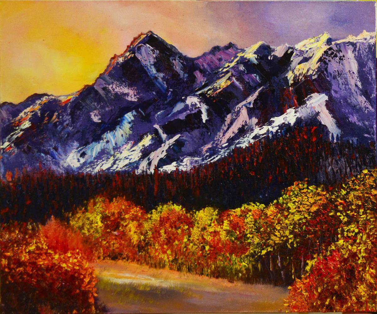 Autumn In The Mountains By Salana Art / Svetlana Samovarova, 24 X 20, Artwork For Sale On Artfinder