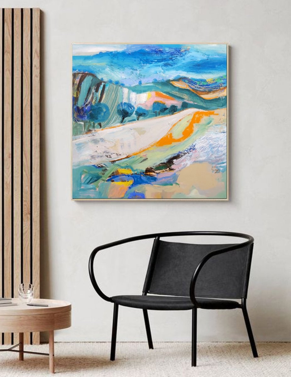Expressive Oil Painting , Landscape By Victoria Cozmolici, 35 X 35, Artwork For Sale On Artfinder