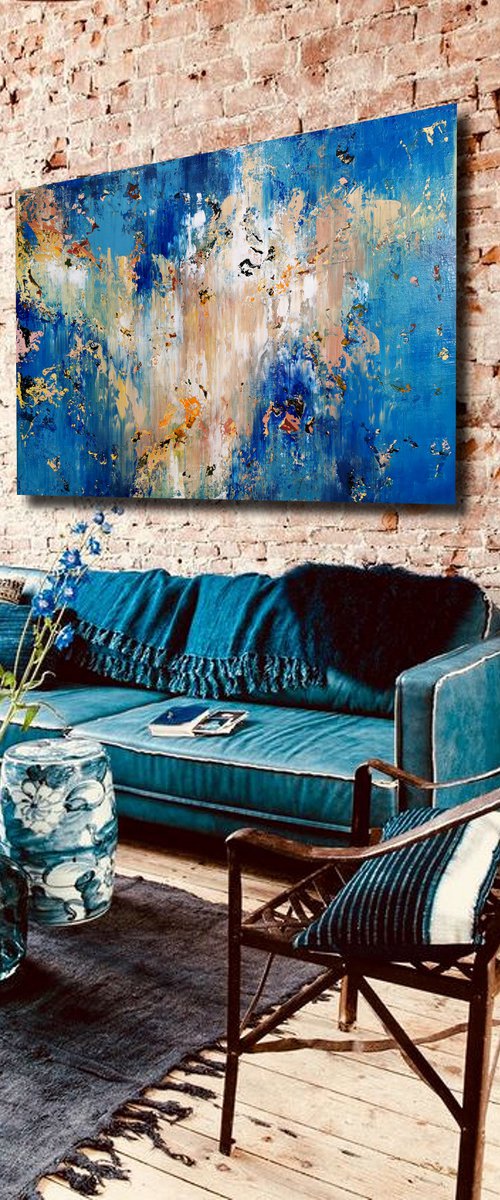 150x100cm. / abstract painting / Abstract 2168 by Alex Senchenko