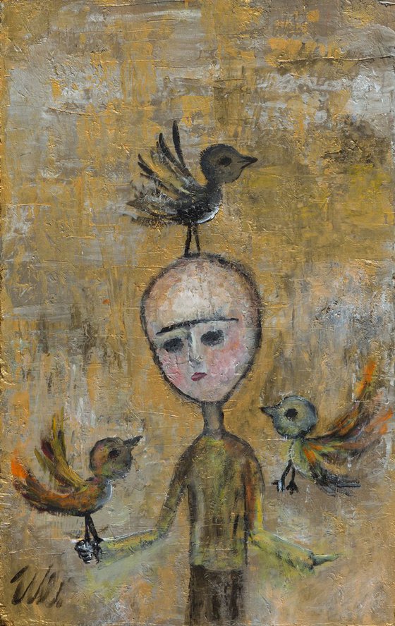 St. Francis of Assisi as a child with birds