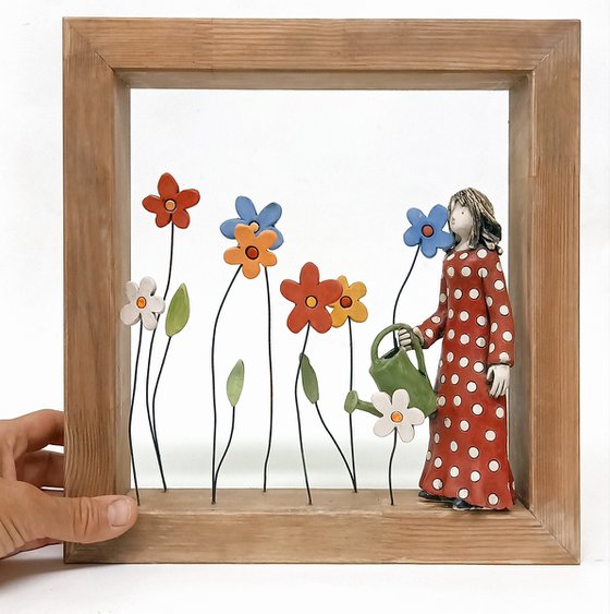 Girl in the Flower Garden