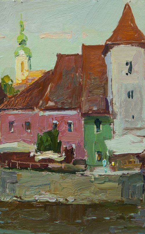 Cesky Krumlov. Evening. by Aleksandr  Kryushyn