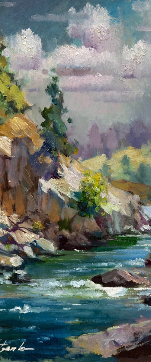 Rocky stream by Sergei Yatsenko
