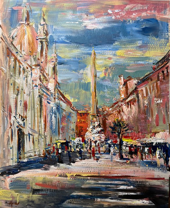 Piazza Navona ( Rome )  2022 Painting