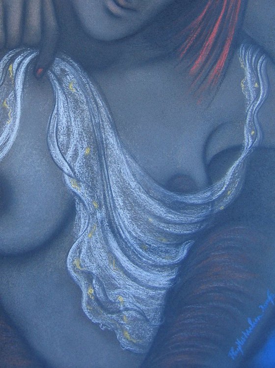 Blue Desire ~ Woman in a man's arms