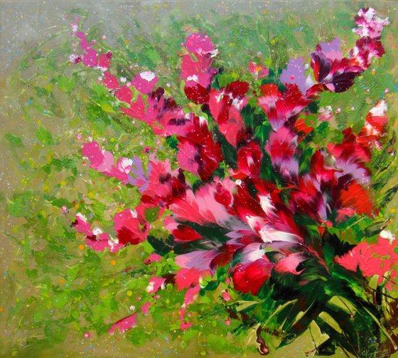 "BOUGAINVILLEA" FLORAL PAINTING