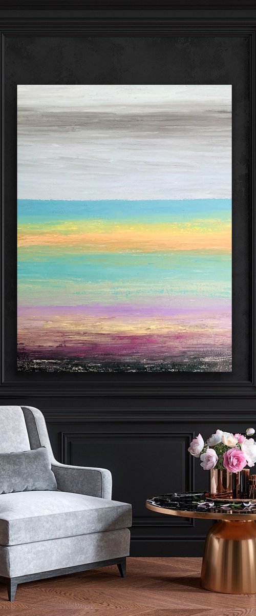 Tones of Love - Abstract Seascape by Pooja Verma