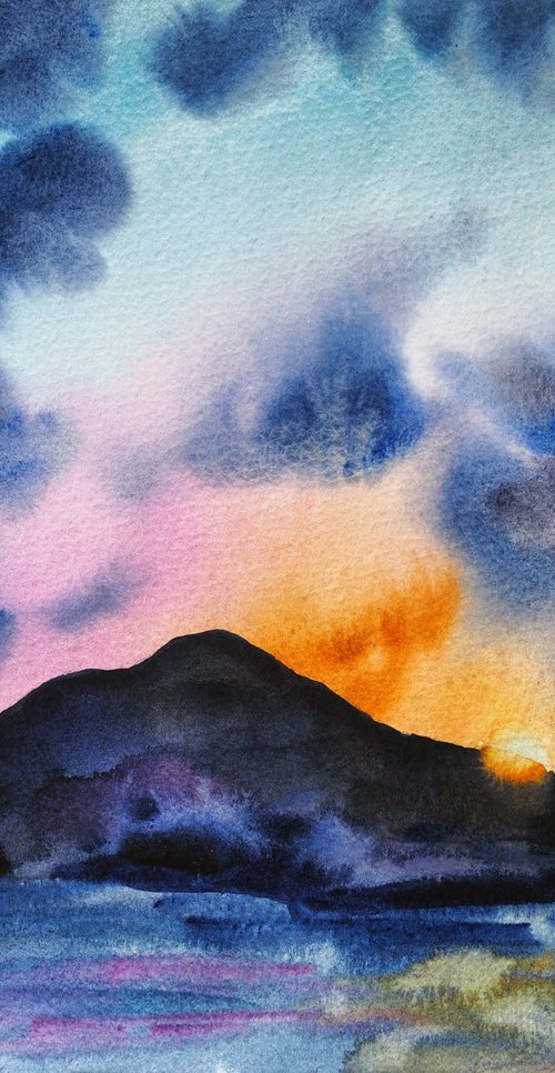 Mediterranean sunset by Delnara El