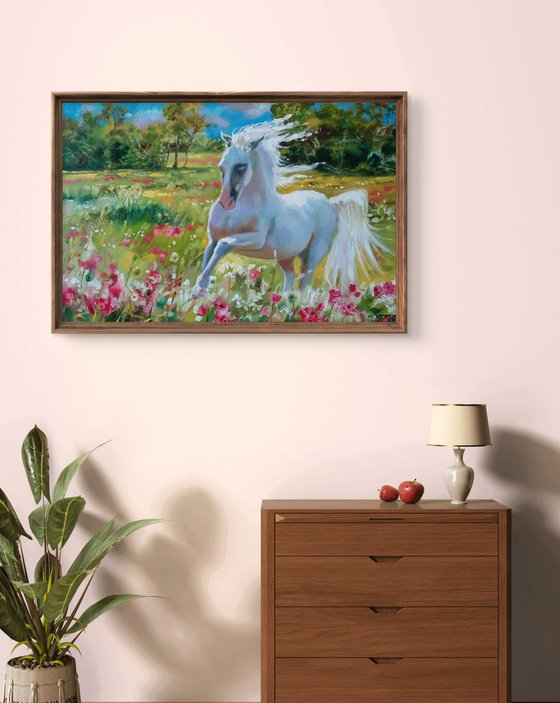 A White Horse Gallops