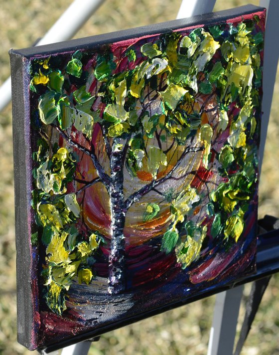 Mini Spring Tree - 2 (Palette Knife