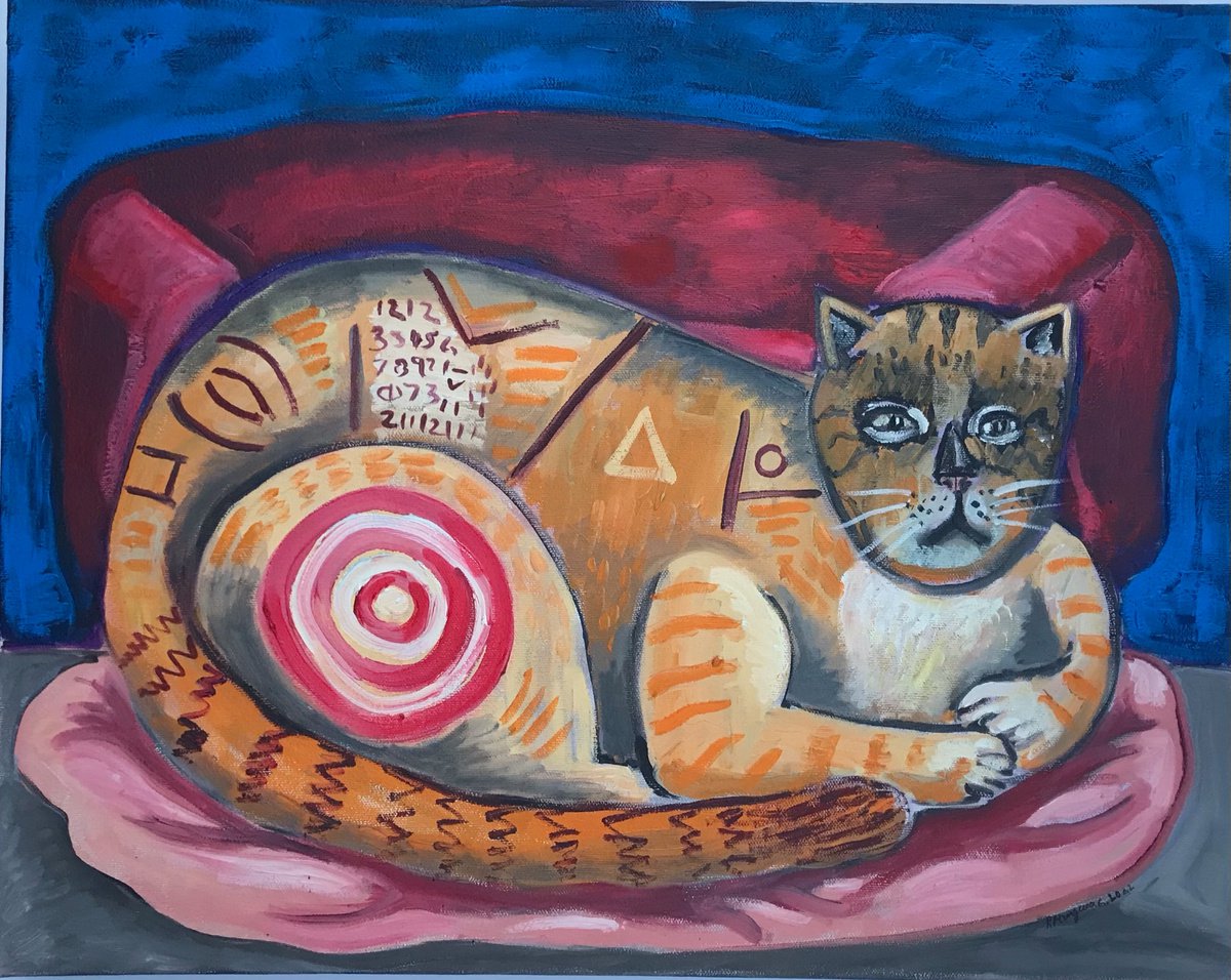 The Cat and The Red Couch by Roberto Munguia Garcia
