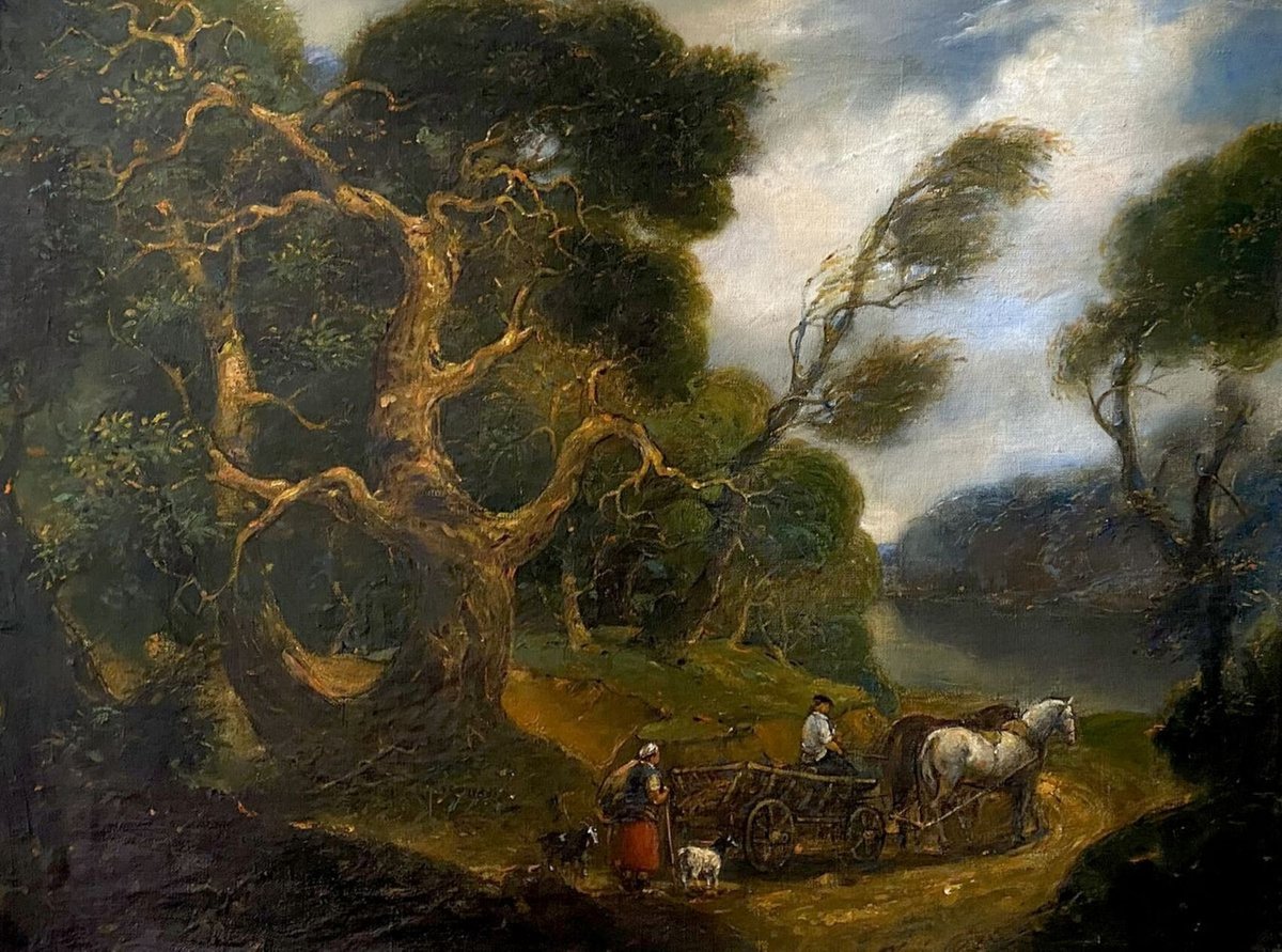 Impressionistic Landscape Oil Painting By Oleg And Alexander Litvinov, 19 X 26", Windy, Original Artwork