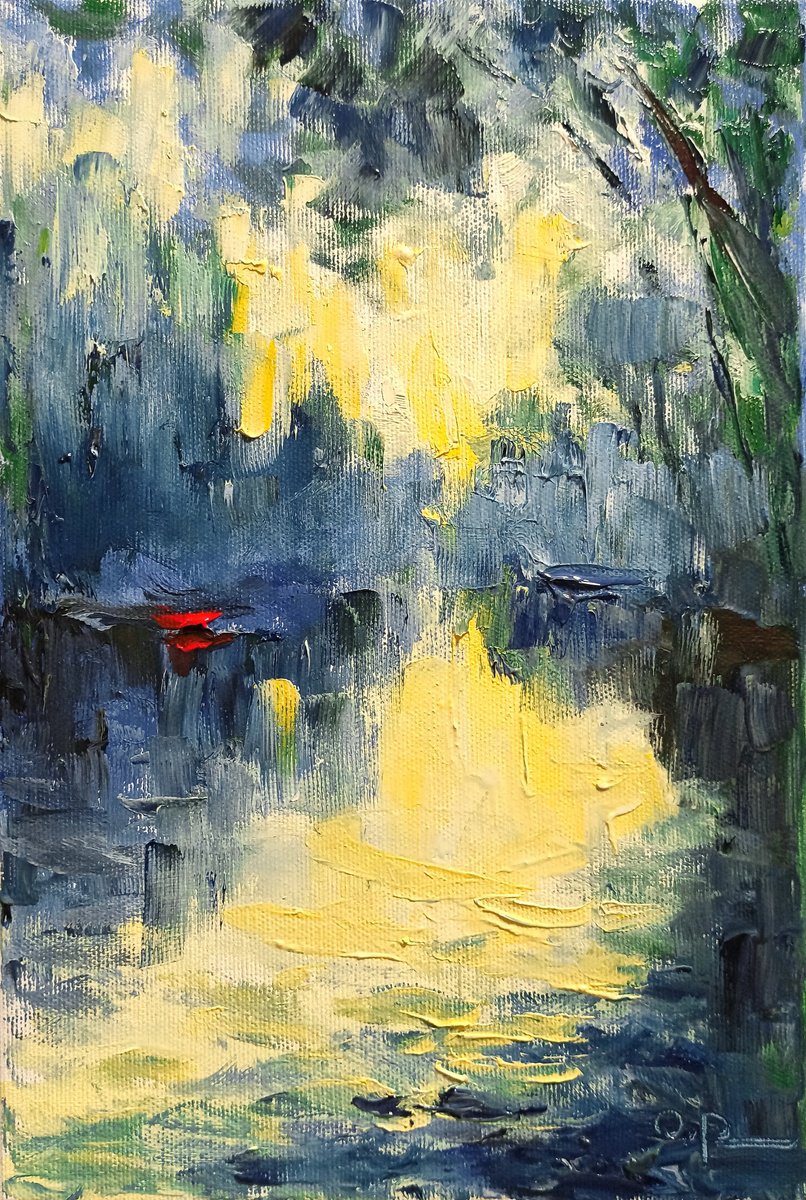 Impression. Yellow River By Oleh Rak, 8 X 12, Artwork For Sale On Artfinder