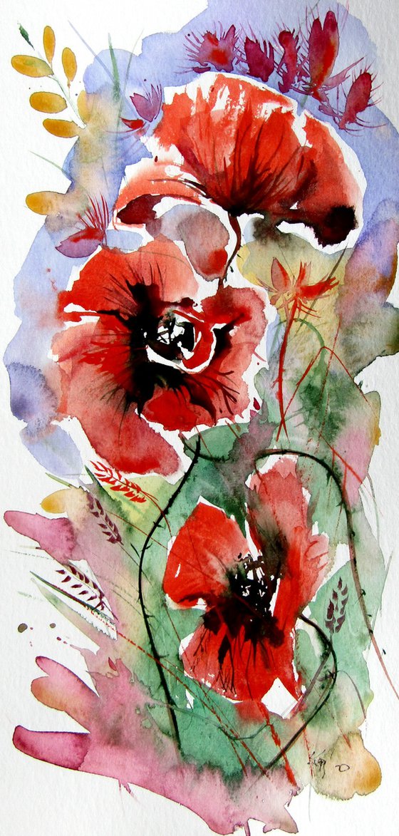 Playful poppies VI