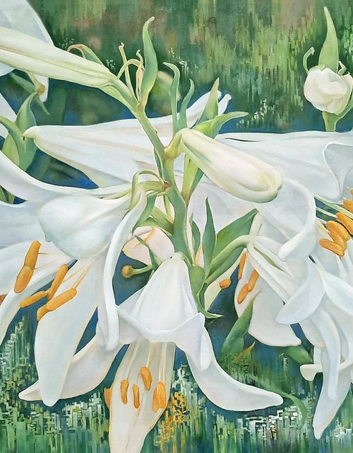 WHITE LILIES by Tatiana Rezvaya