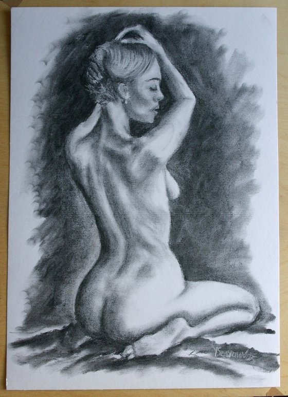 Female Figure #65 Charcoal