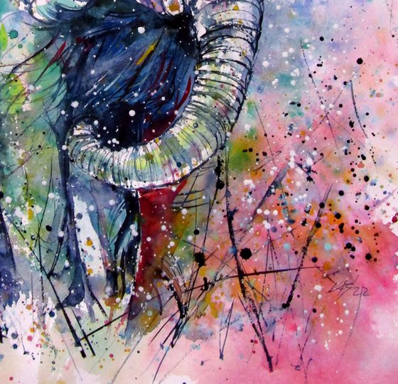 Playful elephant