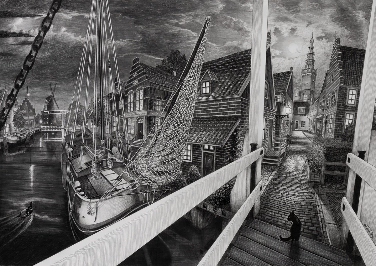 Illustrative Pencil Drawing , Distraction By Graham Mckenzie-Smith, 24 X 17, Artwork For Sale On Artfinder