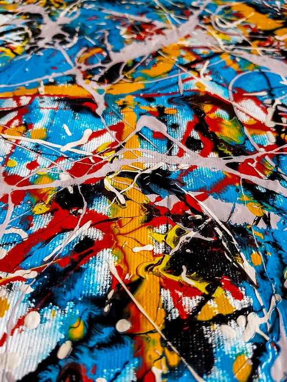 - Tematia - Style of JACKSON POLLOCK. Abstract Expressionism Painting.