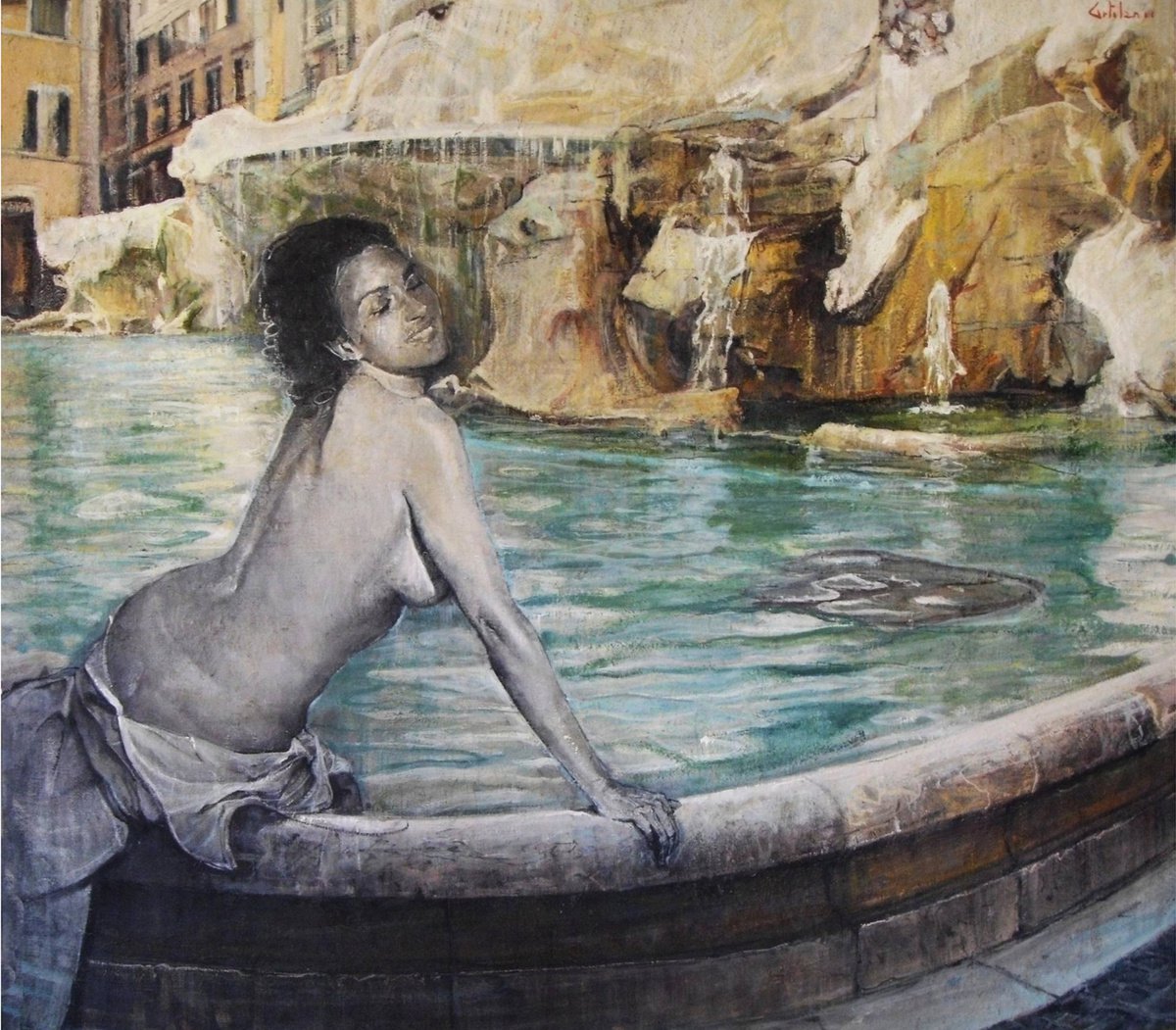 Photorealistic Oil Painting , La Dolce Vita By Marco Ortolan, 28 X 24, Artwork For Sale On Artfinder