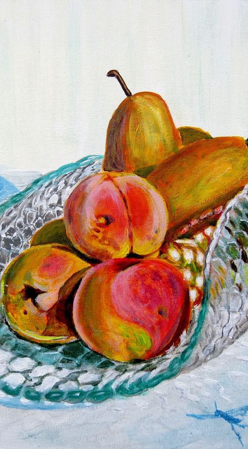 Peaches with pears, 40*30 by Dmytro Yeromenko