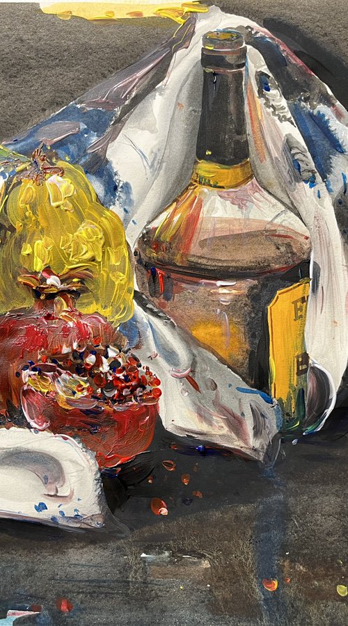 Still life with brandy by Altin Furxhi