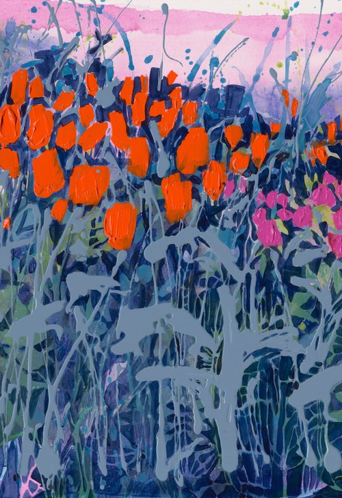 Dusk in the Garden by Claire Desjardins