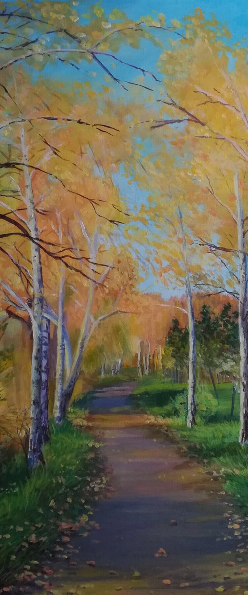A pathway to Autumn by Anastasia Zabrodina