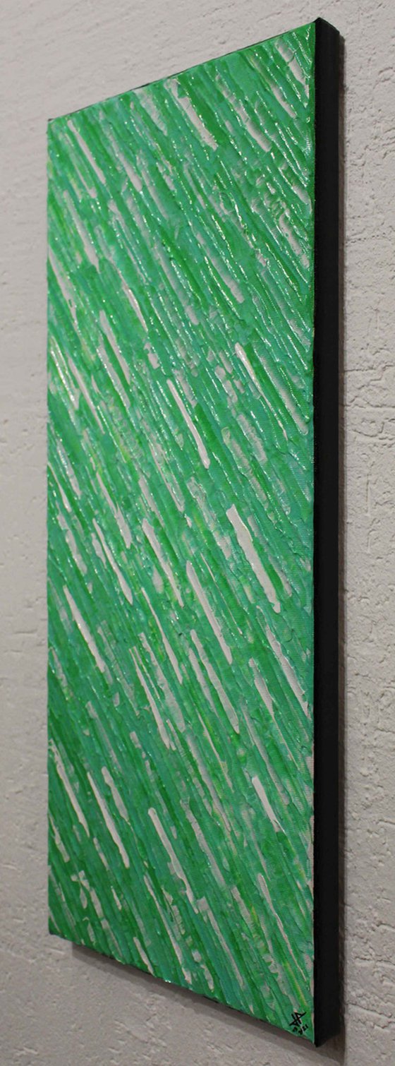 Veronese green white knife texture