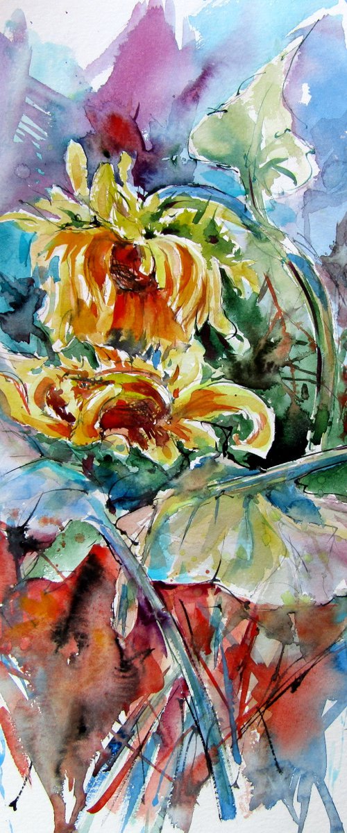Sunflower composition by Kovács Anna Brigitta