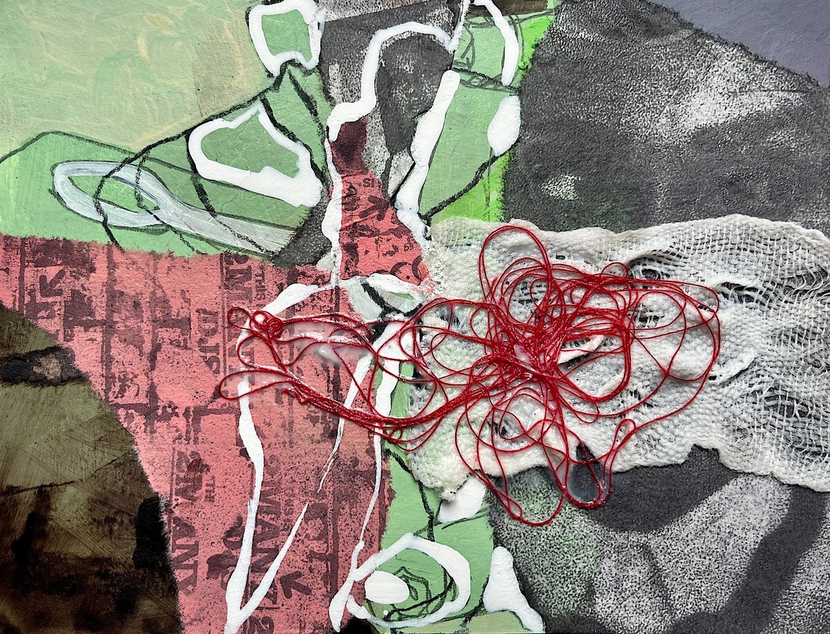 Portrait Acrylic Painting By Marita Tobner, 8 X 6", Slide Glace, Original Artwork