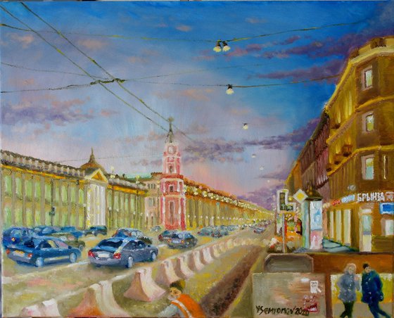St. Petersburg, Evening Nevskiy Avenue