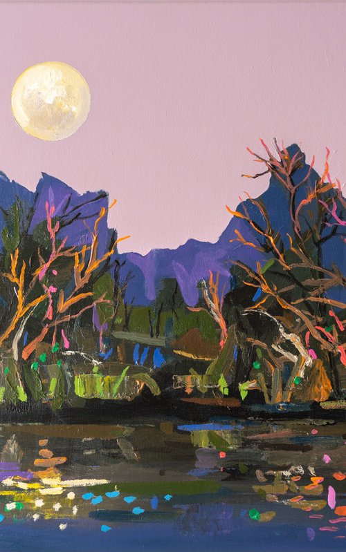Moonlit Peaks (AV Art) by Joseph Villanueva