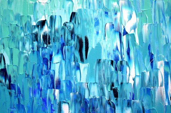 Relief Blue 34 - Large Abstract Marine, Ocean