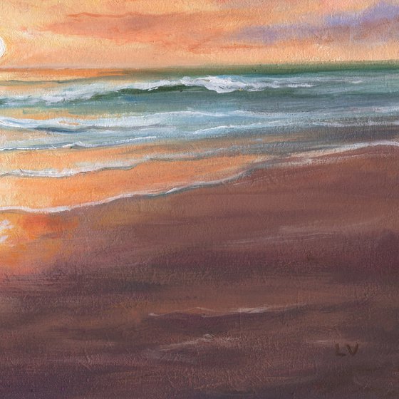 Peaceful beach sunset