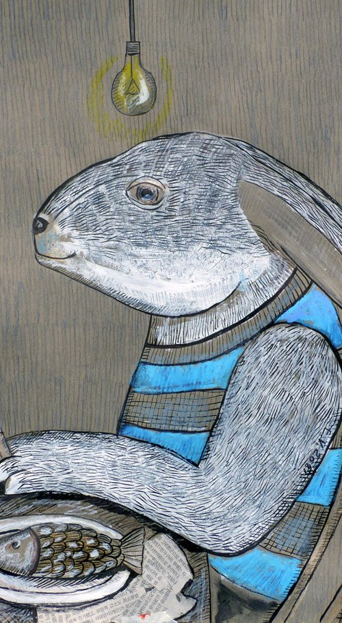 Smoking bunny#6 by Elizabeth Vlasova