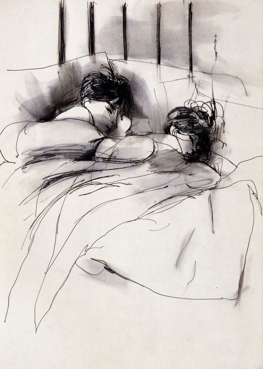 Asleep 5, 21x29 cm by Frederic Belaubre