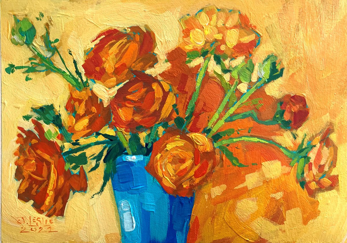  Wallflowers By Jimmy Leslie, 7 X 5, Artwork For Sale On Artfinder