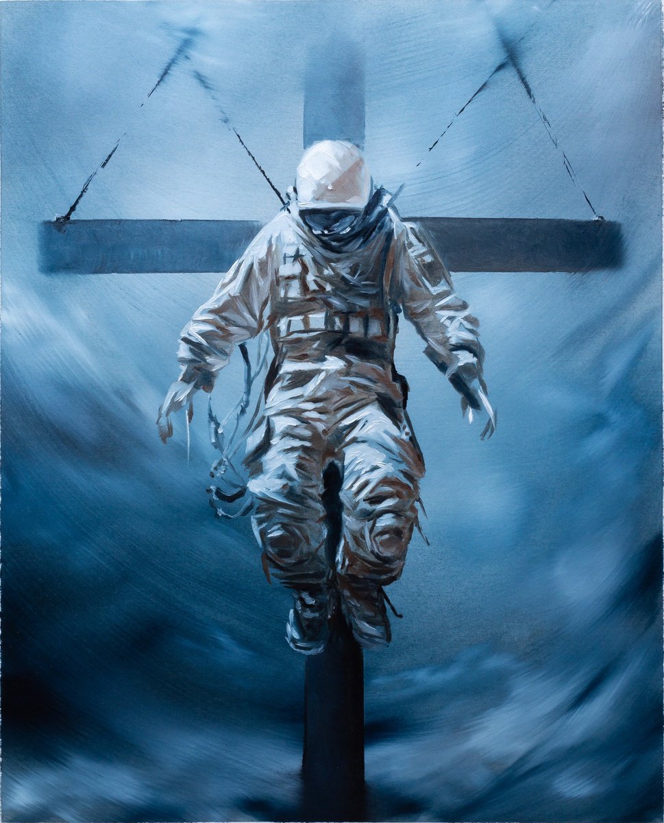 Crucified astronaut by Alexander Moldavanov