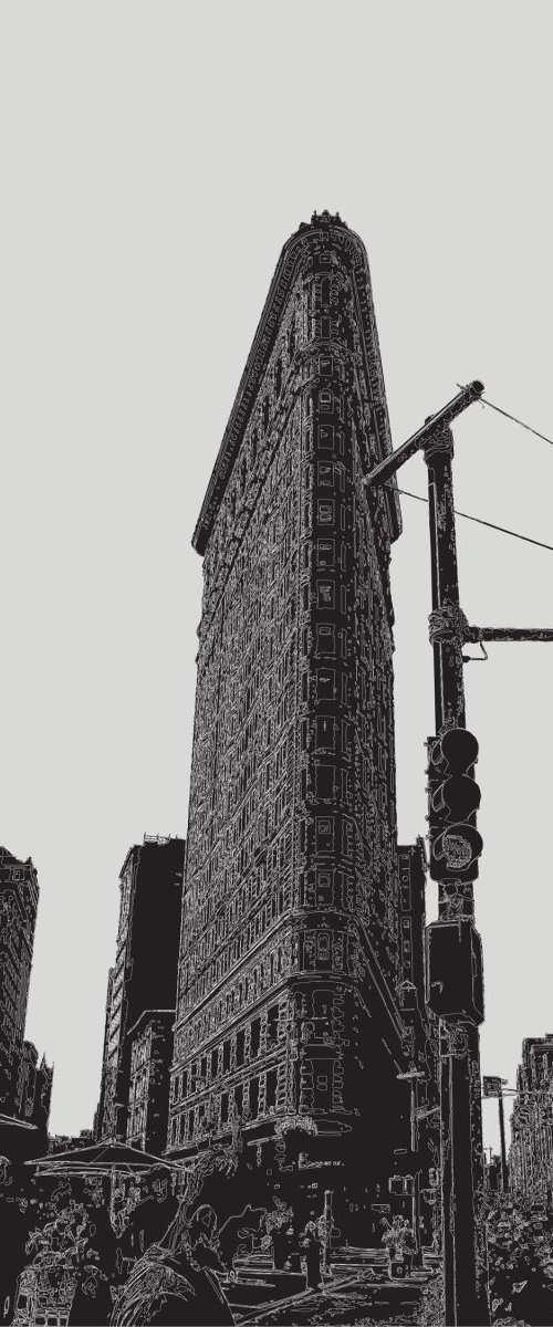 The Flatiron Building 1 NY B&W by Keith Dodd