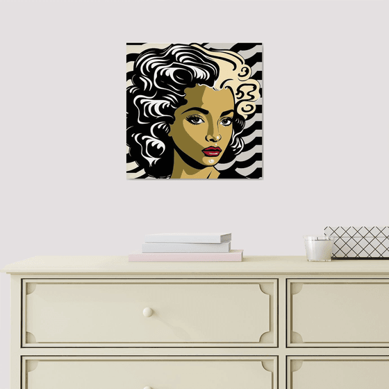 In style (inspired by Roy Lichtenstein) | 11.7x11.7 in (30x30 cm)